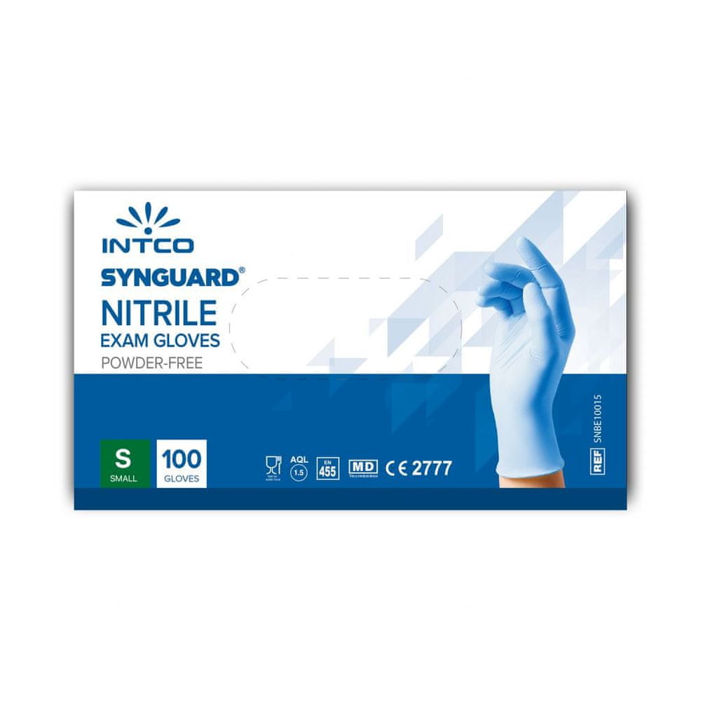 INTCO Synguard Nitrilové vyšetřovací rukavice L (balení 100 kusů) - Obrázek 2